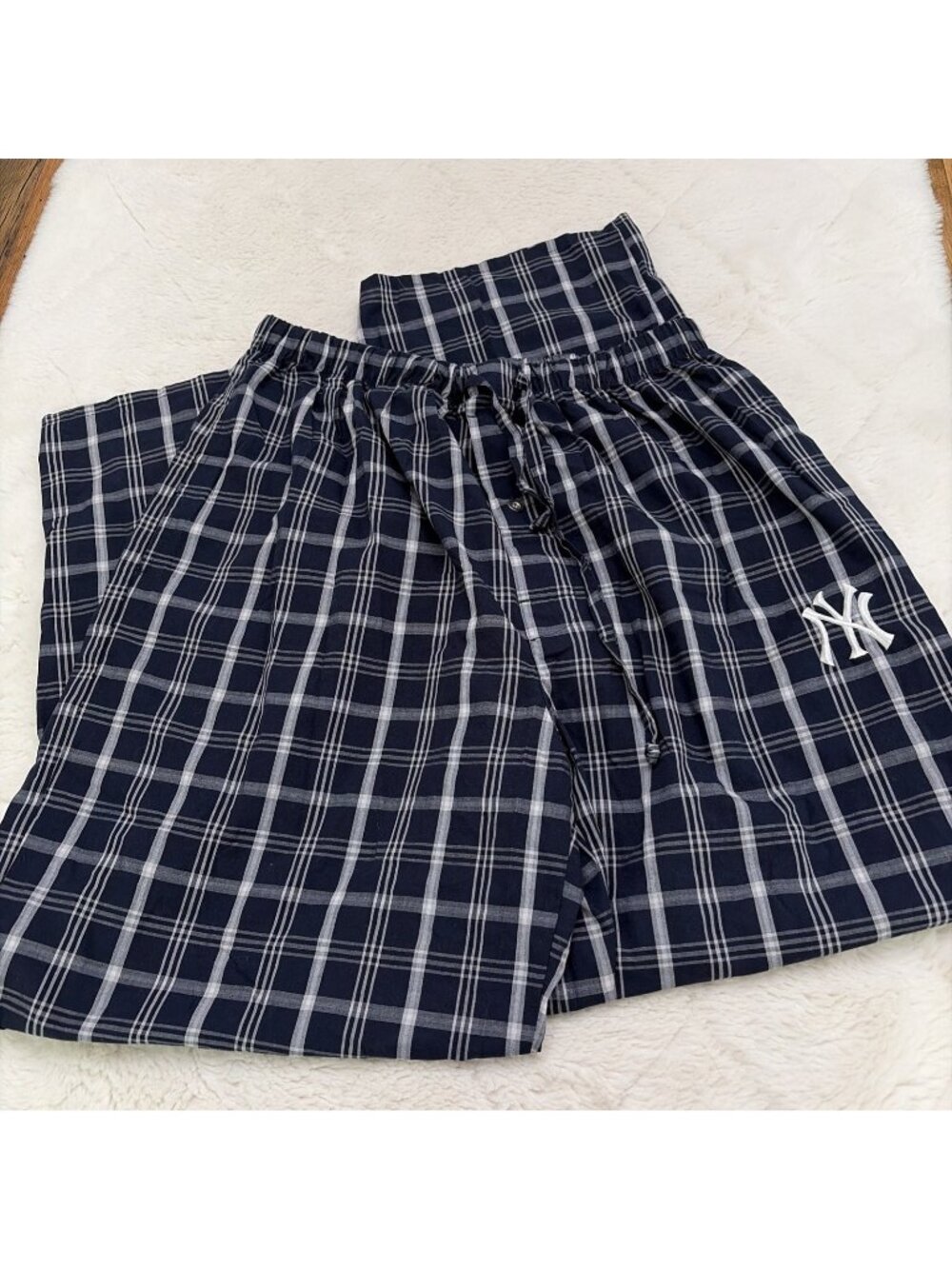 Genuine Major League Merchandise Men’s Sleep Pants New York Yankees L Blue Plaid
